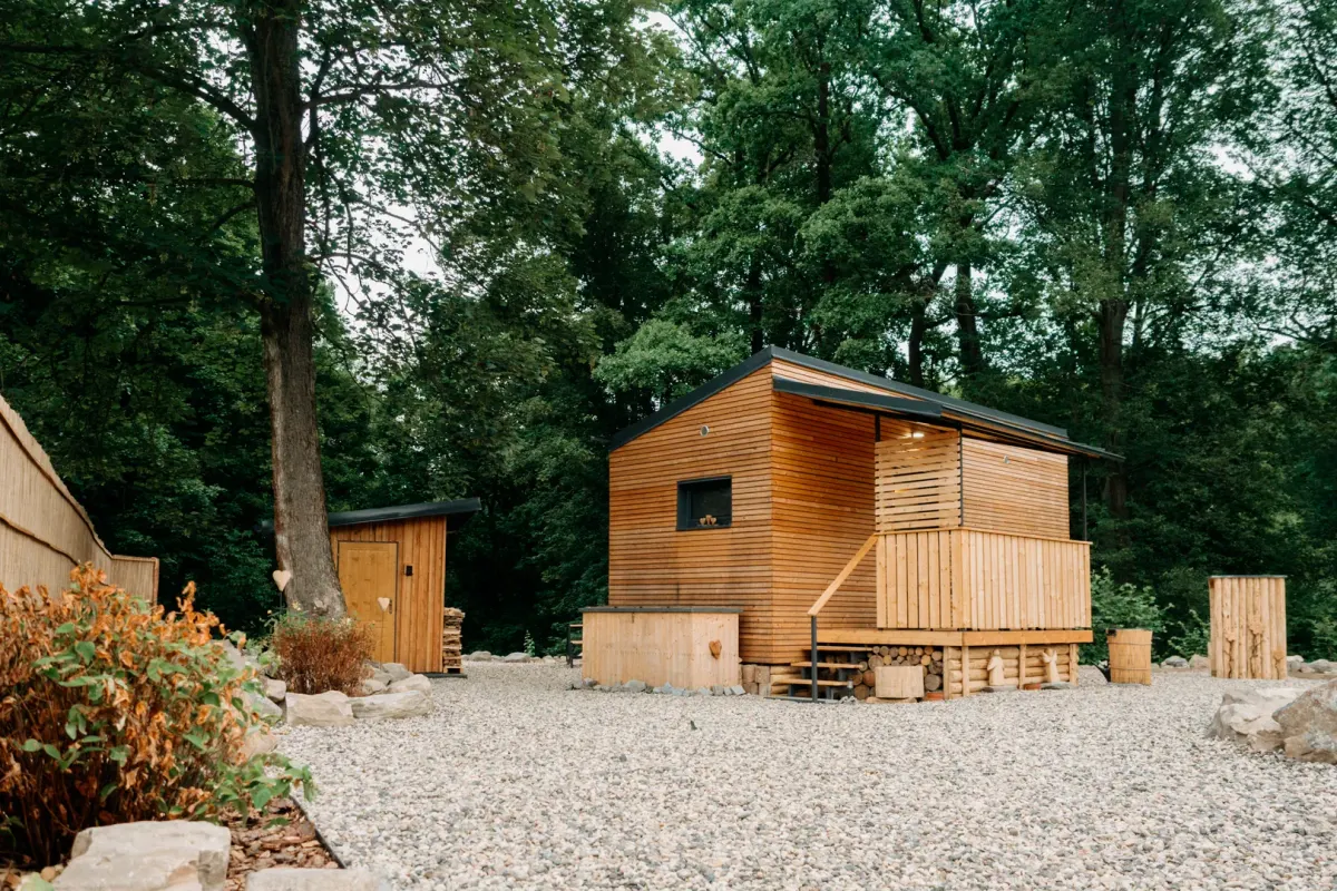 Cabin among the trees