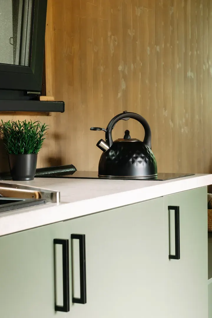 Kettle in the kitchen corner